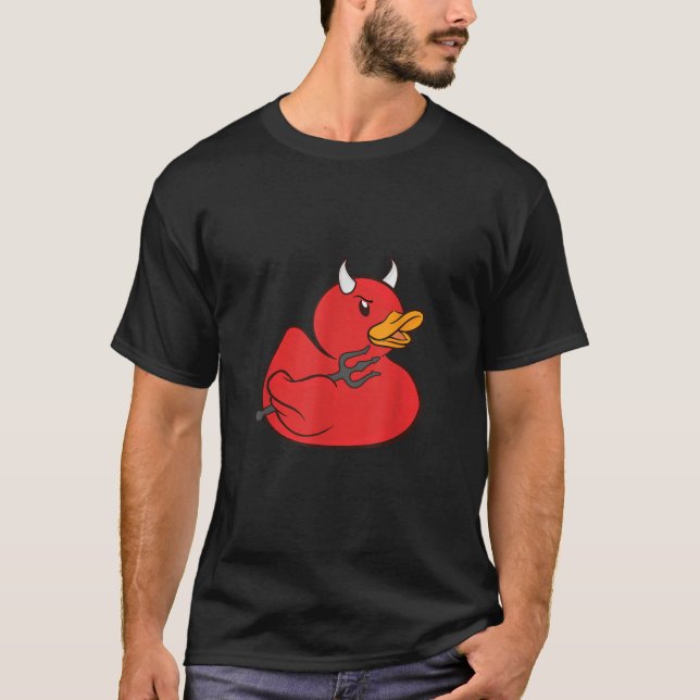 Camiseta Disfraz de Halloween de Duckie de Rubber Duck Devi (Anverso)