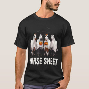 Camiseta Disfraz de Halloween de fantasma con sábana de cab