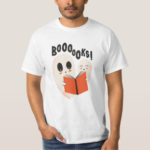 Camiseta Disfraz de Halloween de fantasma de gusano de libr