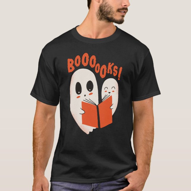 Camiseta Disfraz de Halloween de fantasma gusano de libro d (Anverso)