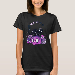 Camiseta Disfraz de Halloween de Gata Bruja Fases Lunares C