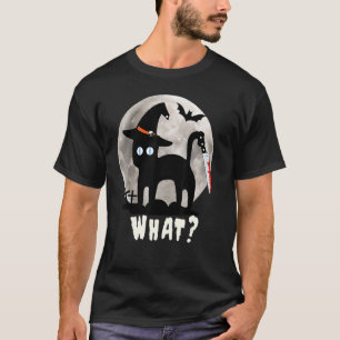 Camiseta Disfraz de Halloween de gato negro espeluznante br