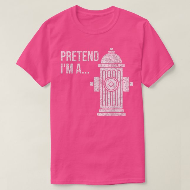 Camiseta Disfraz de Halloween de hidrantes de fuego finge q (Diseño del anverso)