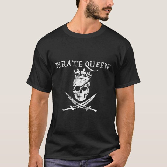 Camiseta Disfraz De Halloween De La Reina Del Pirata Para E (Anverso)