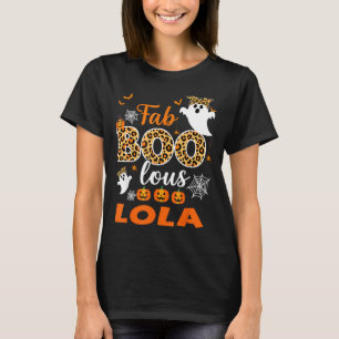 Camiseta Disfraz de Halloween de Leopardo Lindo Fab Boo Lou