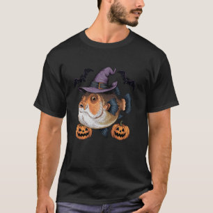 Camiseta Disfraz de Halloween de Pez Globo Murciélago Bruja