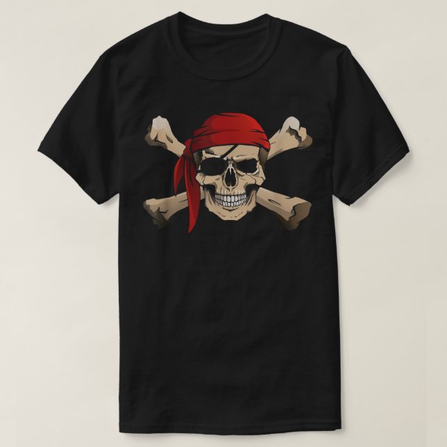 Camiseta Disfraz de Halloween de Pirata Funny 5755 (Diseño del anverso)