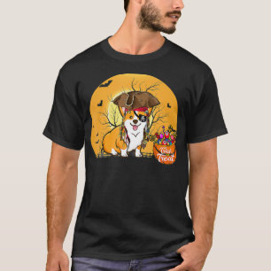 Camiseta Disfraz de Halloween de Pirate Corgi
