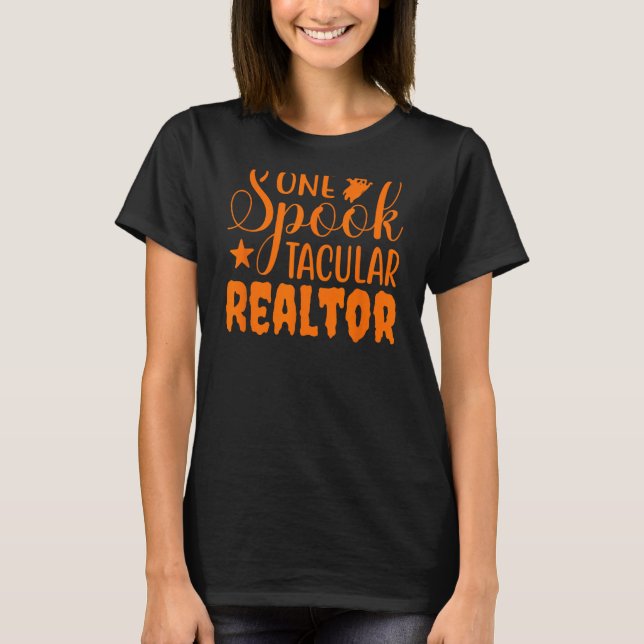 Camiseta Disfraz de Halloween de Realtor Cutáneo de Hallowe (Anverso)