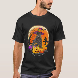 Camiseta Disfraz De Halloween De Schnauzer Y Moon En Miniat