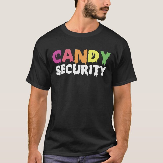 Camiseta Disfraz de Halloween de Seguridad de Caramelos Div (Anverso)