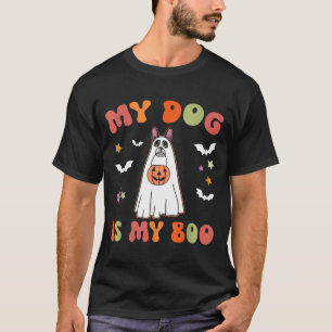 Camiseta Disfraz de Halloween de Terrier de Boston negro pa