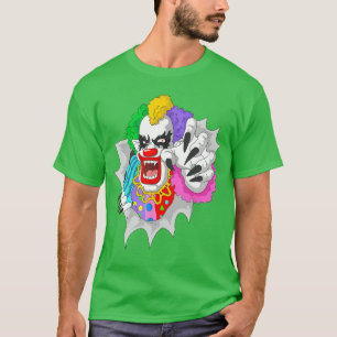 Camiseta Disfraz de Halloween de terror con cara de payaso