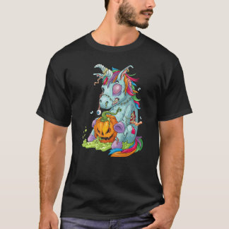 Camiseta Disfraz de Halloween de Unicornio Zombie Zombiecor