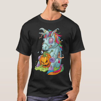 Camiseta Disfraz de Halloween de Unicornio Zombie Zombiecor