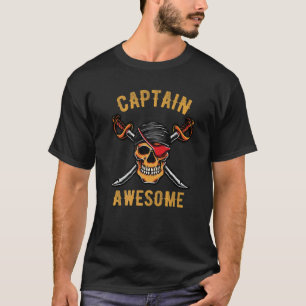 Camiseta Disfraz de Halloween del Capitán Awesome Pirate