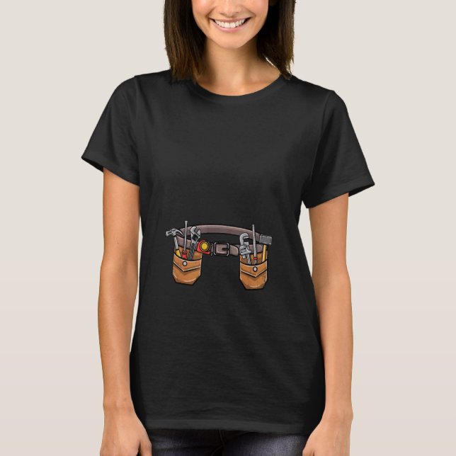 Camiseta Disfraz de Halloween del cinturón de herramientas  (Anverso)