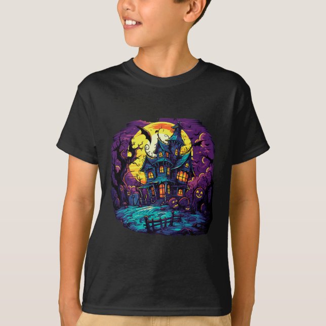Camiseta Disfraz de Halloween en la casa perdida (Anverso)