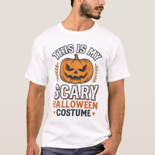 Camiseta Disfraz de Halloween espantoso Calabaza Diseño vec