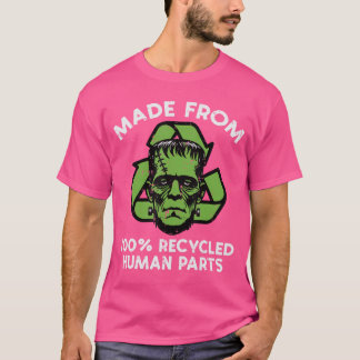 Camiseta Disfraz de Halloween Frankenstein Piezas Reciclada