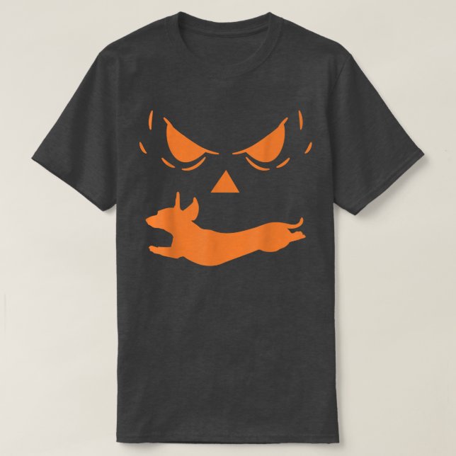 Camiseta Disfraz de Halloween Jack O Lantern Dog Dachshund  (Diseño del anverso)