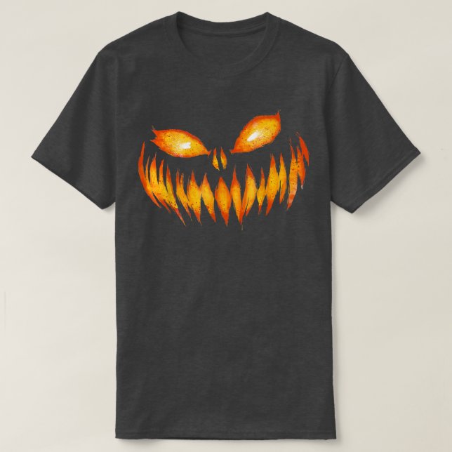 Camiseta Disfraz de Halloween Jack O' Lantern Pumpkin Face  (Diseño del anverso)