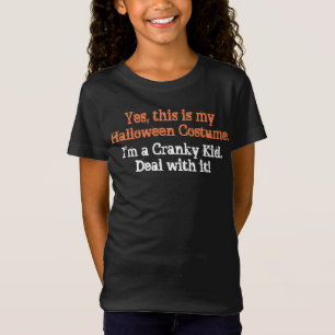 Camiseta Disfraz de Halloween Niño Gruñón Divertido Gracios