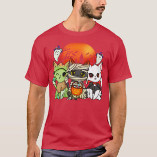 Camiseta Disfraz de Halloween para gatos de Halloween