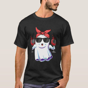 Camiseta Disfraz de Halloween para mujeres bebiendo vino fa