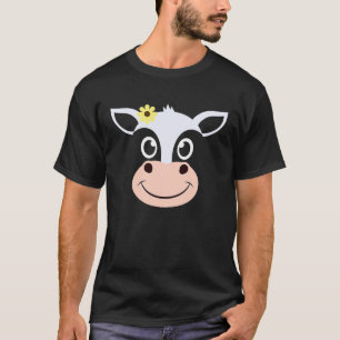 Camiseta Disfraz de Halloween para niñas con flor Vaca lind
