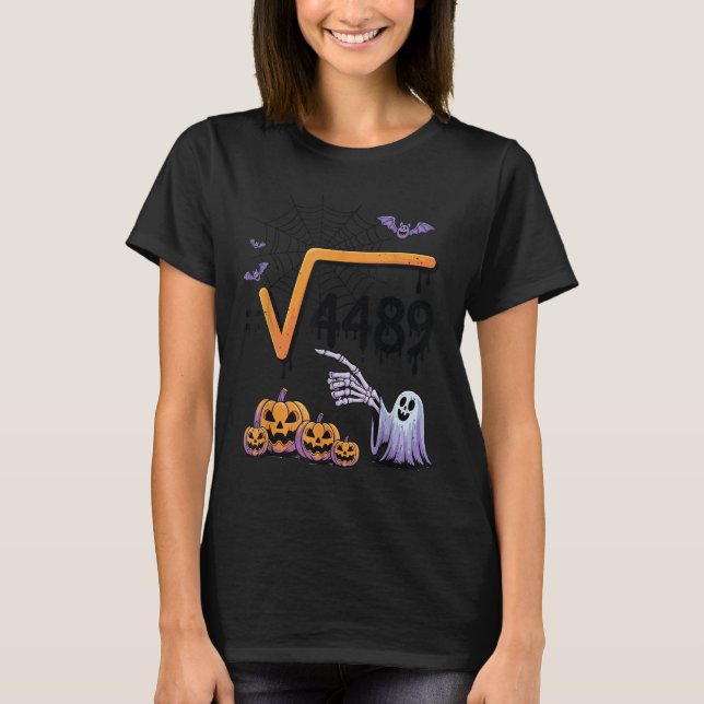 Camiseta Disfraz de Halloween para profesor de matemáticas  (Anverso)