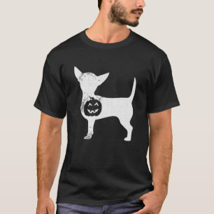Camiseta Disfraz de Halloween Perezoso de Calabaza Chihuahu