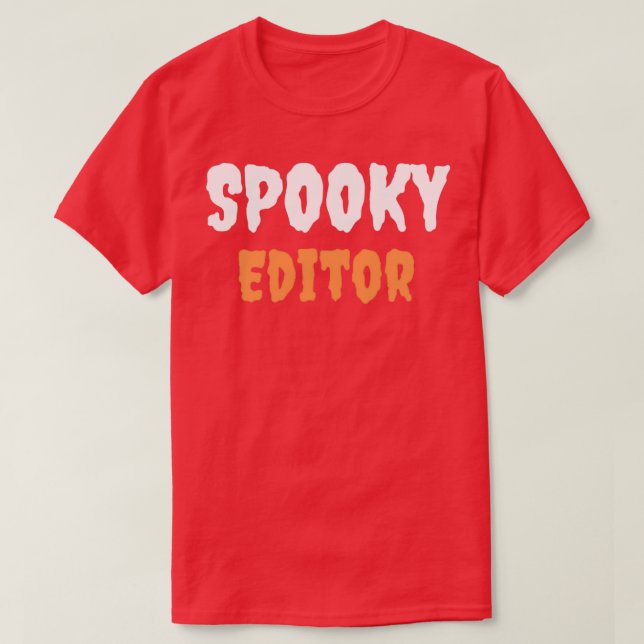 Camiseta Disfraz de Halloween perezoso del editor (Diseño del anverso)