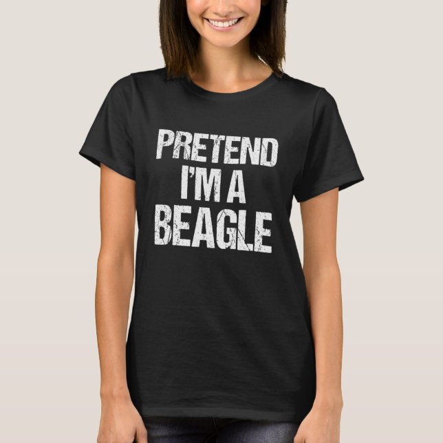 Camiseta Disfraz de Halloween Pretendo ser un Beagle (Anverso)