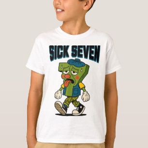 Camiseta Disfraz de Halloween Sick Seven 67 para diseño pop