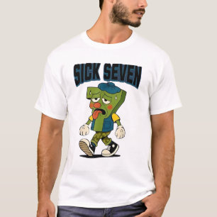 Camiseta Disfraz de Halloween Sick Seven 67 para Tendencia
