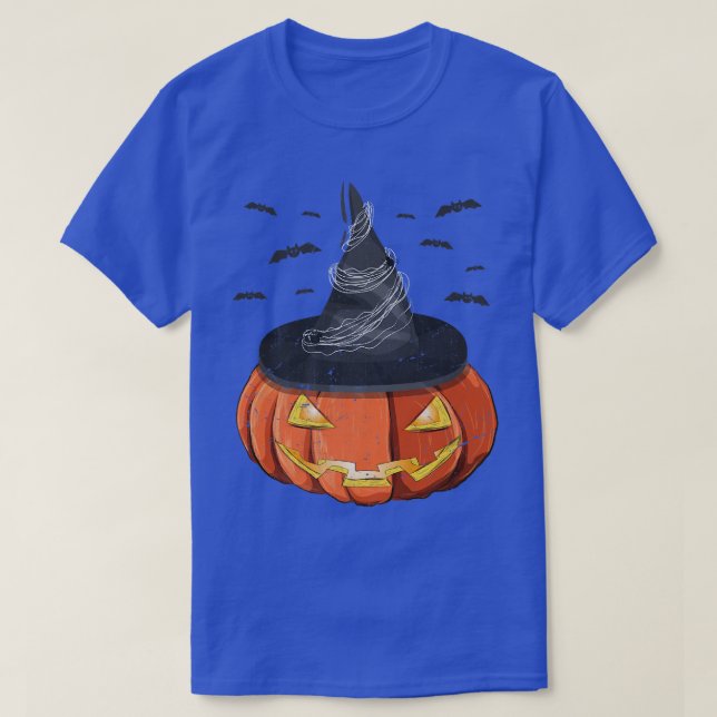 Camiseta Disfraz de Halloween Sombró a Jack O Lantern Witch (Diseño del anverso)