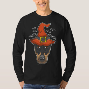 Camiseta Disfraz de Halloween Witch Doberman