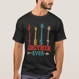 Camiseta Disfraz de Hermano Mejor Vintage Guitarrista Músic
