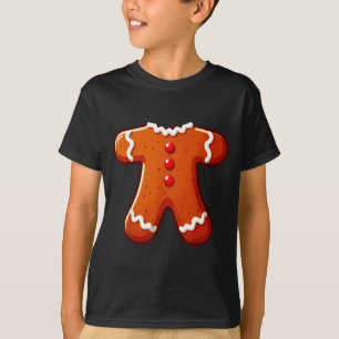 Camiseta disfraz de hombre de pan de jengibre adulto niños