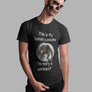 Camiseta Disfraz de humano de luna llena de hombre lobo Hal