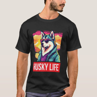 Camiseta Disfraz de Husky Gangsta Retro Huskies Divertidos