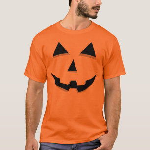 Camiseta Disfraz de Jack-O-Lantern Face Naranja Halloween