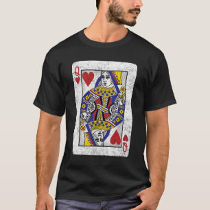 Camiseta Disfraz de jugador de puente de cartas de la Reina