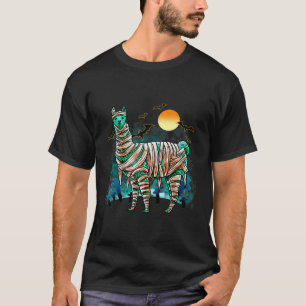 Camiseta Disfraz de Llama Momia de Halloween Llama Hallowe