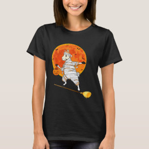Camiseta Disfraz de Llama Momia de Halloween para mujeres h