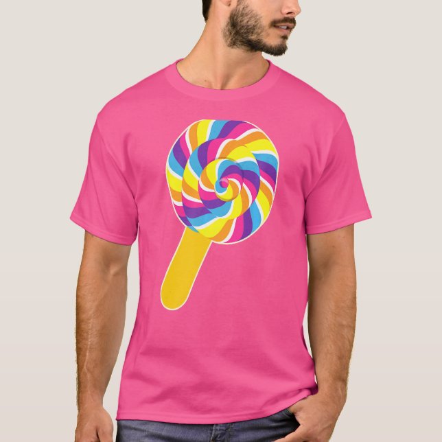 Camiseta Disfraz de Lollipop Rainbow Sucker Candy Halloween (Anverso)