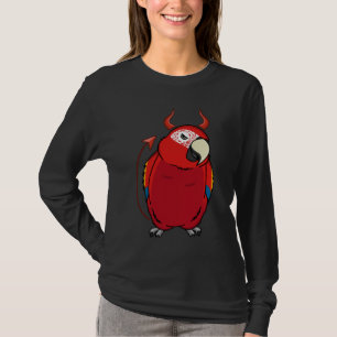 Camiseta Disfraz de loro diablo espantoso I Guacamayo rojo