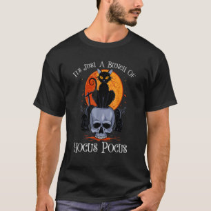 Camiseta Disfraz de luna de gato negro de Halloween montón 
