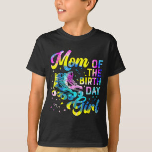 Camiseta Disfraz de mamá de la niña cumpleañera patines lin